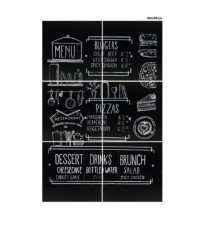 Lavagna da parete XXL - 40 x 40 cm - nero - Securit - set 6 pezzi affiancabili