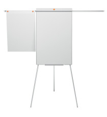 Lavagna portablocco Classic con cavalletto - 100 x 68,5 cm - bracci estensibili - bianco - Nobo
