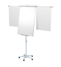Lavagna portablocco Classic con ruote - 100 x 70 cm - bracci estensibili - bianco - Nobo