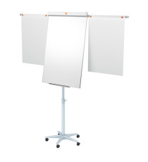 Lavagna portablocco Classic con ruote - 100 x 70 cm - bracci estensibili - bianco - Nobo
