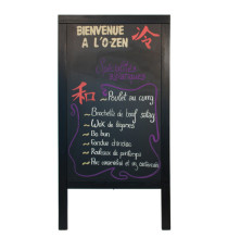 Lavagna Sandwich - cavalletto nero - 69 x 125 cm - Securit