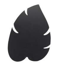 Lavagna Silhouette da parete - 43,8 x 29,6 cm - forma foglia - nero - Securit