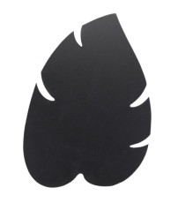 Lavagna Silhouette da parete - 43,8 x 29,6 cm - forma foglia - nero - Securit