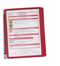 Leggio da parete Vario Wall 5 - 5 pannelli Sherpa inclusi - rosso - Durable