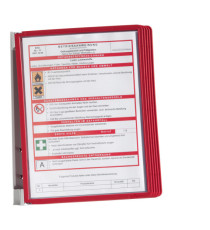 Leggio da parete Vario Wall 5 - 5 pannelli Sherpa inclusi - rosso - Durable