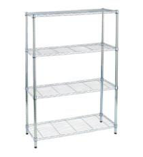 Libreria Archimede Light - 4 ripiani - acciaio cromato - 36 x 90 x 137 cm - Serena Group