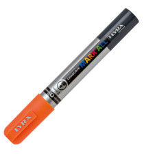 Marcatore a base d'acqua Graduate Mark All  - punta tonda 2mm - arancione fluo - Lyra