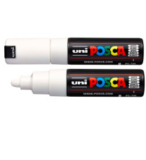 Marcatore a base d'acqua Uni Posca  PC7M - punta tonda large 4,5 mm-5,5mm - bianco - Uni Mitsubishi