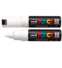 Marcatore a base d'acqua Uni Posca  PC7M - punta tonda large 4,5 mm-5,5mm - bianco - Uni Mitsubishi