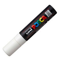 Marcatore a base d'acqua Uni Posca PC17K - punta extra large a scalpello 15,0mm  - bianco - Uni Mitsubishi