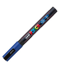 Marcatore a base d'acqua Uni Posca PC3M - punta fine da 0,9mm a 1,3mm - blu - Uni Mitsubishi