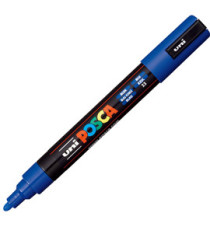 Marcatore a base d'acqua Uni Posca PC5M  - punta  tonda media da 1,8mm a 2,5mm - blu - Uni Mitsubishi