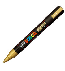 Marcatore a base d'acqua Uni Posca PC5M  - punta  tonda media da 1,8mm a 2,5mm - oro - Uni Mitsubishi