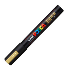 Marcatore a base d'acqua Uni Posca PC5M  - punta  tonda media da 1,8mm a 2,5mm - oro - Uni Mitsubishi