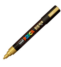 Marcatore a base d'acqua Uni Posca PC5M  - punta  tonda media da 1,8mm a 2,5mm - oro - Uni Mitsubishi