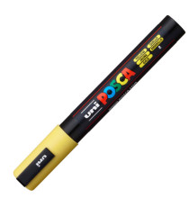 Marcatore a base d'acqua Uni Posca PC5M - punta  tonda media da 1,8mm a 2,5mm - giallo - Uni Mitsubishi