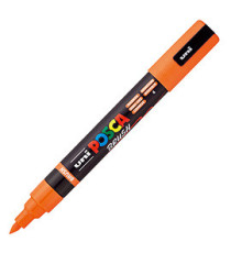 Marcatore a base d'acqua Uni Posca PC5MBR - punta brush 1.0 - 4.0mm - arancione  - Uni Mitsubishi