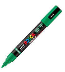 Marcatore a base d'acqua Uni Posca PC5MBR - punta brush 1.0 - 4.0mm - verde - Uni Mitsubishi