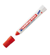 Marcatore a cera 950 - punta tonda - 10 mm - rosso - Edding