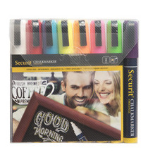 Marcatore a gesso liquido - punta media 2,00 - 6,00 mm - mix 8 colori - Securit - conf. 8 pezzi