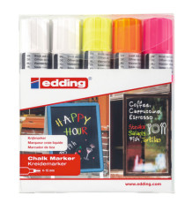 Marcatore a gesso liquido 4090 - punta scalpello - da 4 a 15mm - Edding - astuccio 5 pezzi