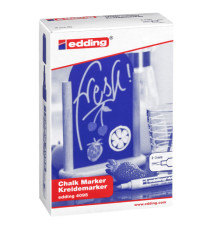 Marcatore a gesso liquido 4095 - punta tonda - da 2 a 3mm - bianco - Edding