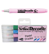 Marcatore Decorite - punta tonda - colori assortiti - Artline - espositore 156 pezzi