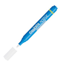 Marcatore Paint Marker acrilico - punta maxi - bianco - Carioca - conf. 8 pezzi