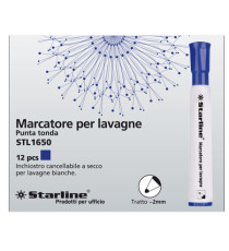 Marcatore per lavagne cancellabili Starline - punta tonda 2,0mm - blu - Starline