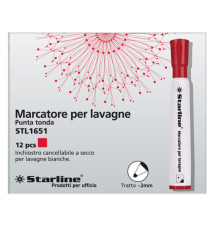 Marcatore per lavagne cancellabili Starline - punta tonda 2,0mm - rosso - Starline