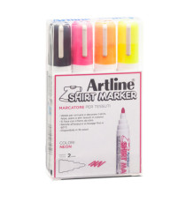 Marcatore per tessuto - punta tonda 2.0 mm - colori assortiti - Artline - conf. 4 pezzi