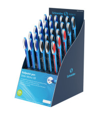 Penne a sfera Slider Memo XB - blu/nero/rosso assortiti - Schneider - expo 30 pezzi