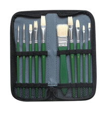 Pennello in setola - per olio - DOM - astuccio 10 pennelli assortiti