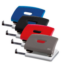 Perforatore 1270 - max 16 fogli - 2 fori - passo 8 cm - colori assortiti - Lebez