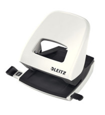 Perforatore 5008 New NeXXt WOW - passo 8 cm - max 30 fogli - 2 fori - bianco perla - Leitz
