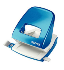 Perforatore 5008 New NeXXt WOW - passo 8 cm - max 30 fogli - 2 fori - blu metallizzato - Leitz