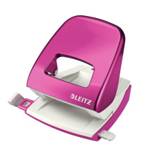 Perforatore 5008 New NeXXt WOW - passo 8 cm - max 30 fogli - 2 fori - fucsia metallizzato - Leitz