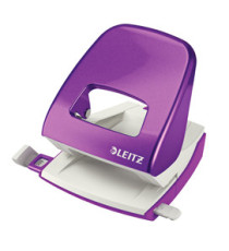Perforatore 5008 New NeXXt WOW - passo 8 cm - max 30 fogli - 2 fori - viola metallizzato - Leitz