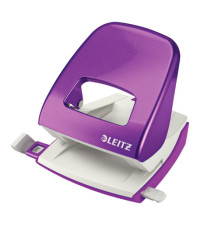 Perforatore 5008 New NeXXt WOW - passo 8 cm - max 30 fogli - 2 fori - viola metallizzato - Leitz