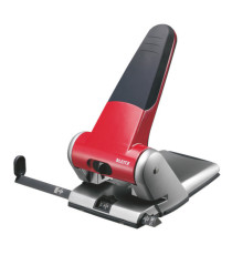 Perforatore 5180 - passo 8 cm - max 65 fogli - 2 fori - rosso - Leitz