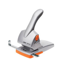 Perforatore HDC65 - max 65 fogli - 2 fori - passo 8 cm - argento/arancio - Rapid