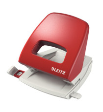 Perforatore Metal Rim 5005 - passo 8 cm - max 25 fogli - 2 fori - rosso - Leitz