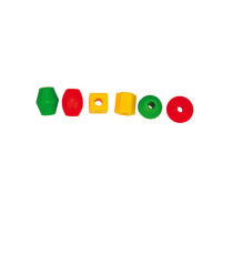 Perle in plastica - 2 cm - colori e forme assortiti - CWR - bauletto 140 pezzi