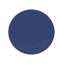Piatti piani Ecocolor - Ø18cm - biodegradabile - blu notte - Big Party - conf. 25 pezzi