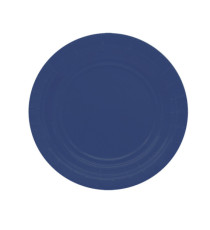 Piatti piani Ecocolor - Ø18cm - biodegradabile - blu notte - Big Party - conf. 25 pezzi