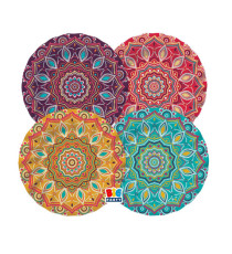 Piatto Mandala - diametro 20 cm - carta - Big Party - conf. 8 pezzi