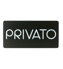 Pittogramma adesivo - Privato - 32,5 x 16 cm - PVC - nero/bianco - Stilcasa