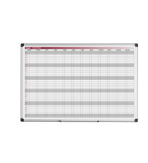 Planner magnetico annuale - 90 x 60 cm - silver - Bi-Office