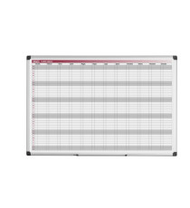 Planner magnetico annuale - 90 x 60 cm - silver - Bi-Office