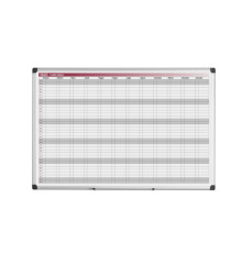 Planner magnetico annuale - 90 x 60 cm - silver - Bi-Office